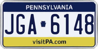 PA license plate JGA6148