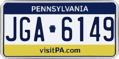 PA license plate JGA6149
