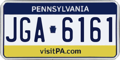 PA license plate JGA6161