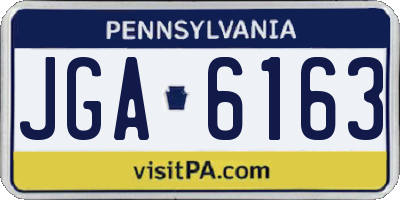 PA license plate JGA6163