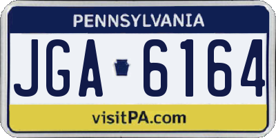 PA license plate JGA6164