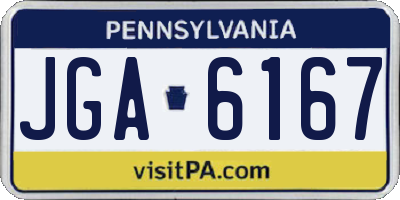 PA license plate JGA6167