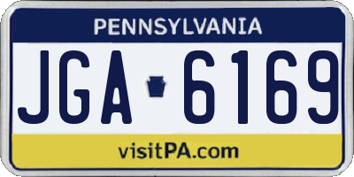 PA license plate JGA6169