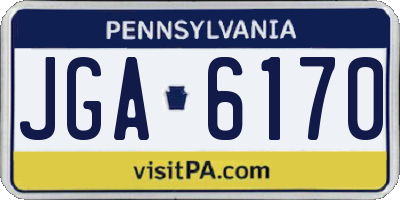 PA license plate JGA6170