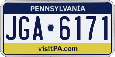 PA license plate JGA6171
