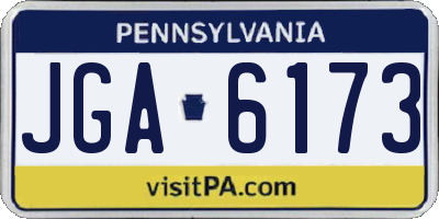 PA license plate JGA6173