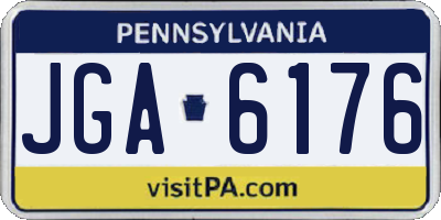 PA license plate JGA6176