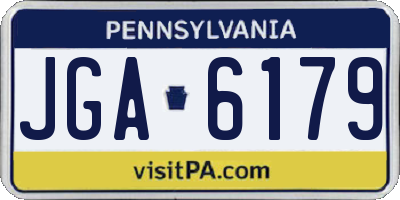 PA license plate JGA6179