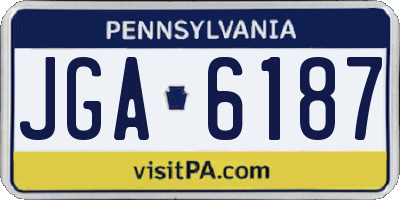 PA license plate JGA6187