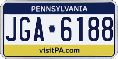 PA license plate JGA6188