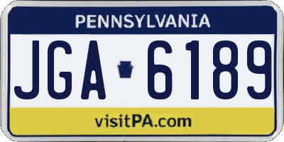 PA license plate JGA6189