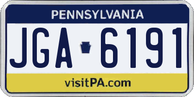 PA license plate JGA6191