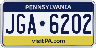 PA license plate JGA6202