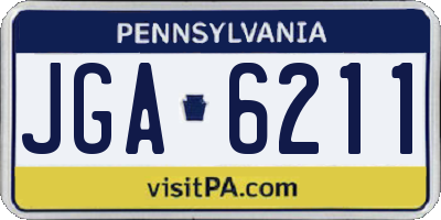 PA license plate JGA6211