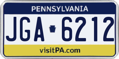 PA license plate JGA6212