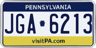 PA license plate JGA6213