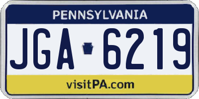 PA license plate JGA6219