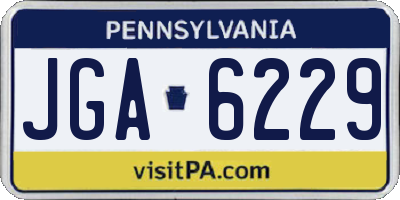 PA license plate JGA6229