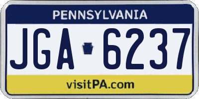 PA license plate JGA6237