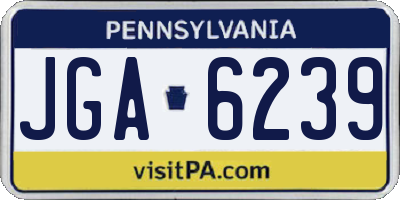 PA license plate JGA6239