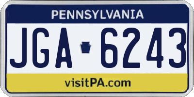 PA license plate JGA6243