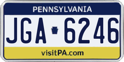 PA license plate JGA6246