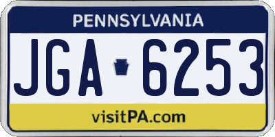 PA license plate JGA6253