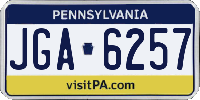 PA license plate JGA6257