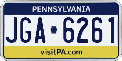 PA license plate JGA6261