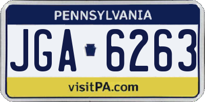 PA license plate JGA6263
