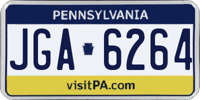 PA license plate JGA6264