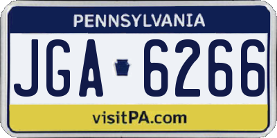 PA license plate JGA6266