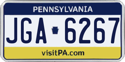 PA license plate JGA6267