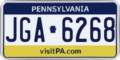PA license plate JGA6268
