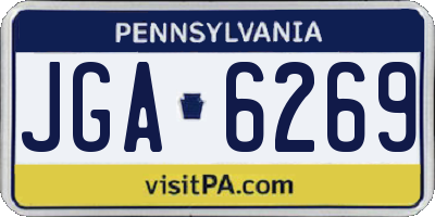 PA license plate JGA6269