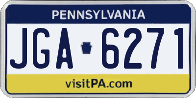 PA license plate JGA6271
