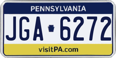 PA license plate JGA6272