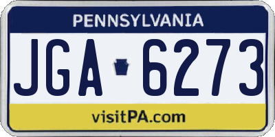 PA license plate JGA6273