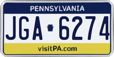 PA license plate JGA6274
