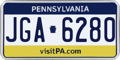 PA license plate JGA6280