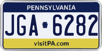 PA license plate JGA6282