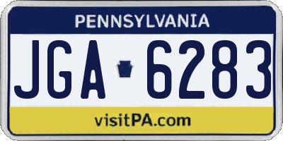 PA license plate JGA6283