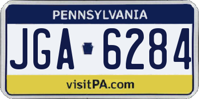 PA license plate JGA6284