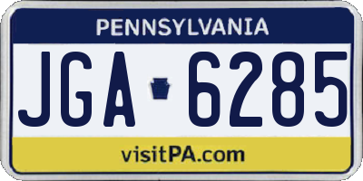 PA license plate JGA6285