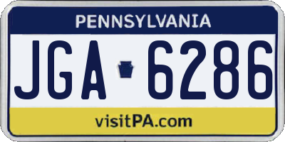 PA license plate JGA6286
