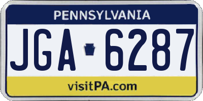 PA license plate JGA6287