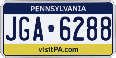 PA license plate JGA6288