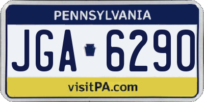 PA license plate JGA6290