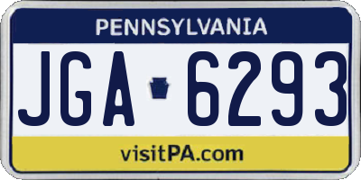 PA license plate JGA6293