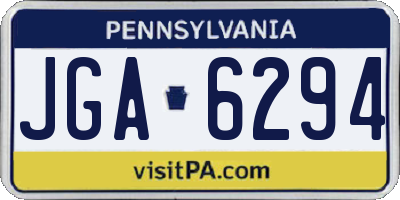 PA license plate JGA6294